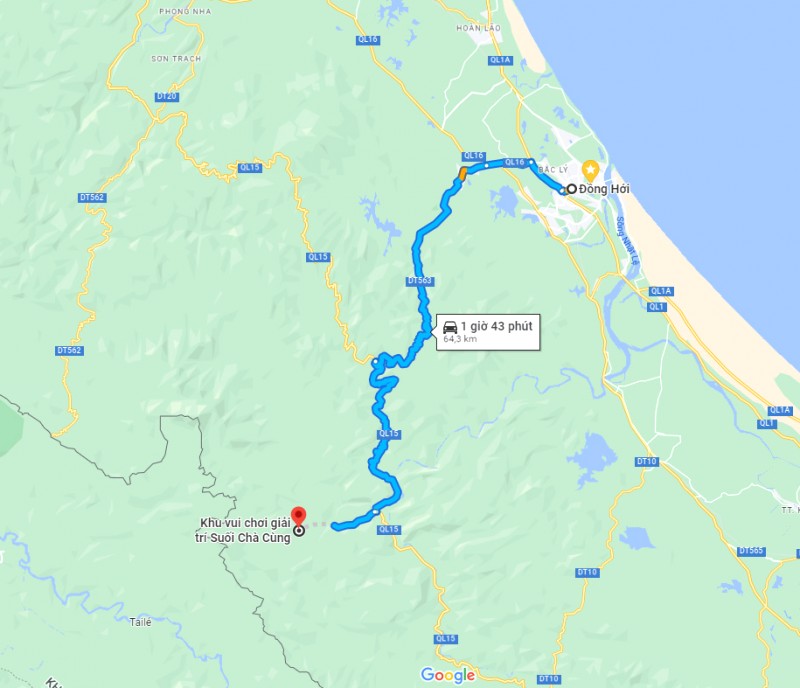 Giá vé suối Chà Cùng Quảng Bình