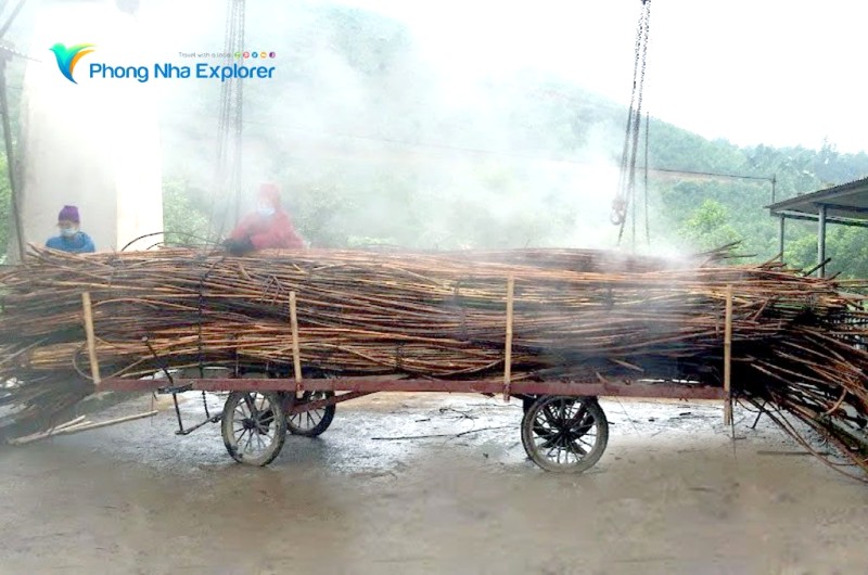 Mây được xử lý bằng nước nóng